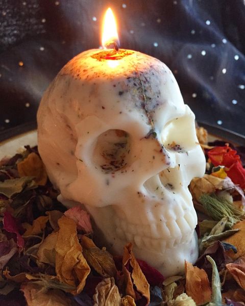 The Skull of Samhain Candle~ Thinning of the Veil, Connection to Ancestors, Light for the Darkness