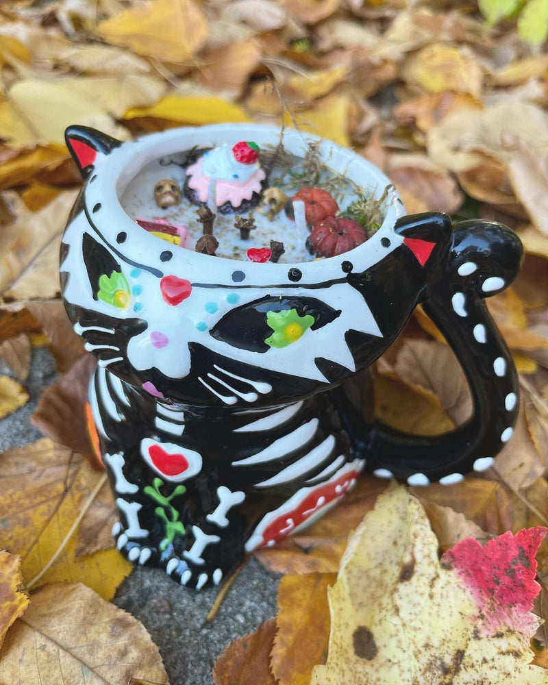 Day of the Dead Cat Candle~Communication with Ancestors, Offerings to Ancestors, Cat Medicine