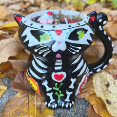 Day of the Dead Cat Candle~Communication with Ancestors, Offerings to Ancestors, Cat Medicine